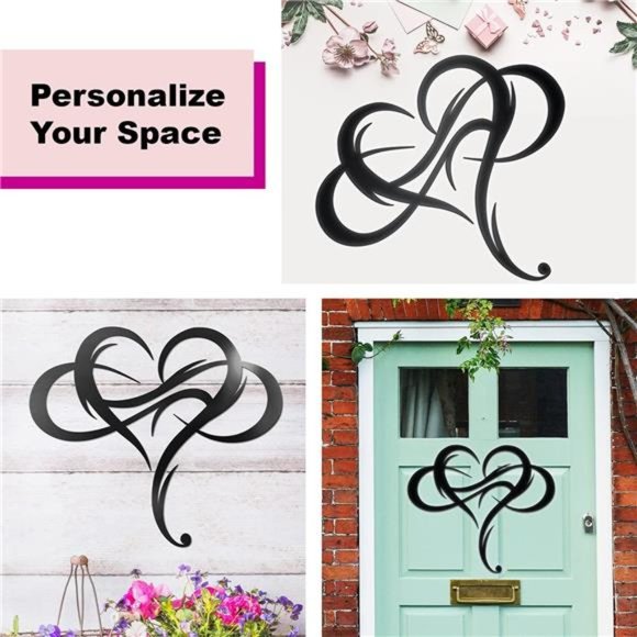 Infinity Heart Metal Wall Decor, Unique Infinity Heart Wall Decor Love Sign - Picture 5 of 8